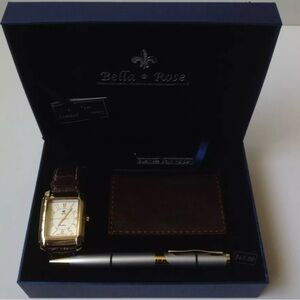 Bella & Rose Watch, Wallet, and Pen Set